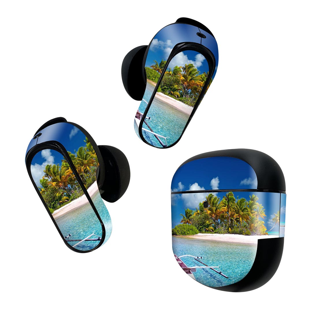 Bose QuietComfort Earbuds II 用 スキンシール ボーズ イヤバッズ2 用　ステッカー　本体3セット ケー..