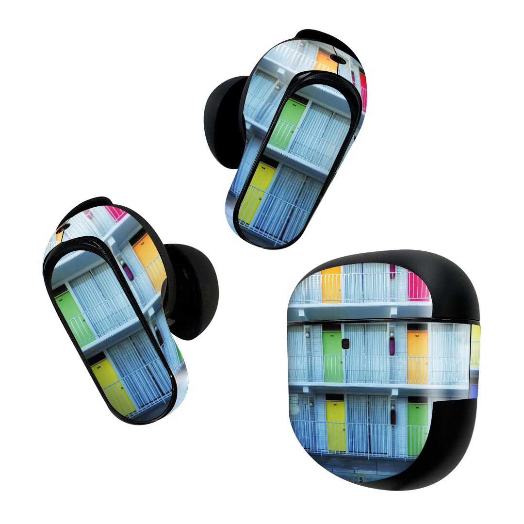 Bose QuietComfort Earbuds II 用 スキンシール ボーズ イヤバッズ2 用　ステッカー　本体3セット ケー..