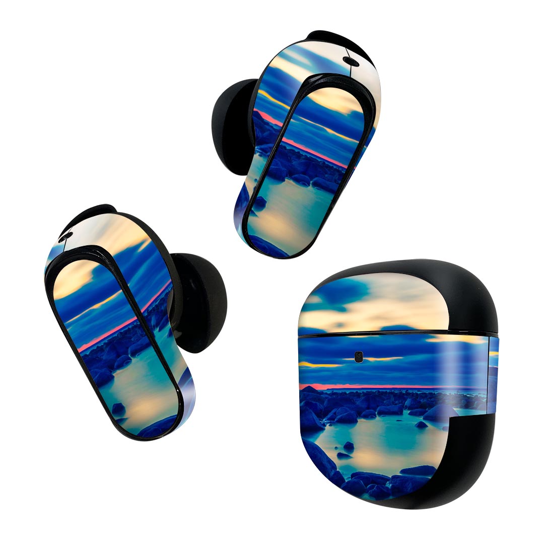 Bose QuietComfort Earbuds II 用 スキンシール ボーズ イヤバッズ2 用　ステッカ...