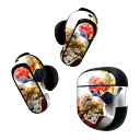 Bose QuietComfort Earbuds II 用 スキンシール ボーズ イヤバッズ2 用 ステッカー 本体3セット ケース1セット 保護 フィルム デコ アイスクリーム カラフル フルーツ 025796