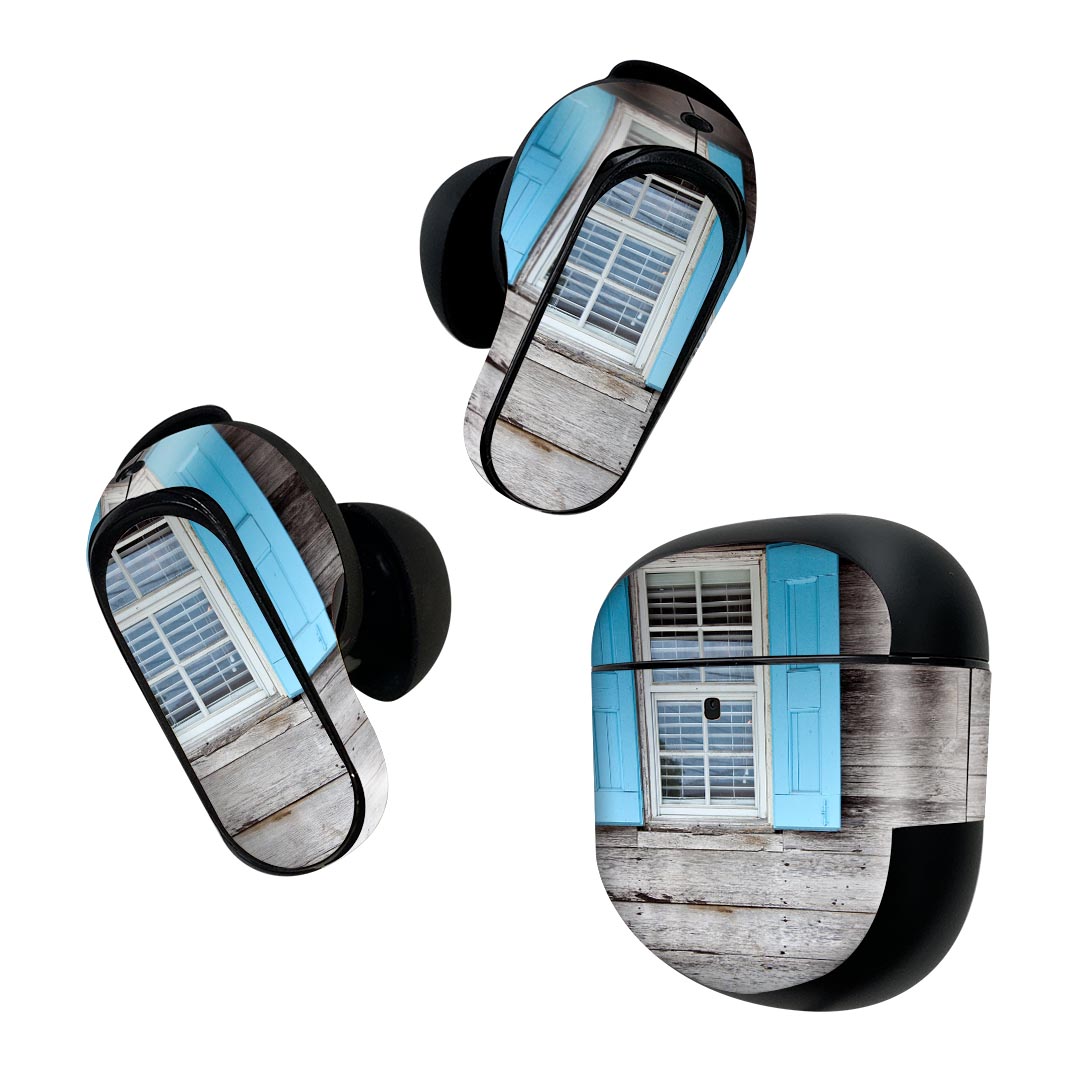 Bose QuietComfort Earbuds II 用 スキンシール ボーズ イヤバッズ2 用　ステッカー　本体3セット ケース1セット 保護 フィルム デコ 窓　家 025990