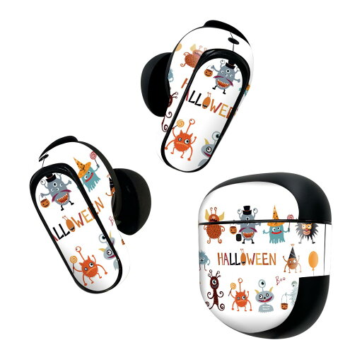 Bose QuietComfort Earbuds II 用 スキンシール ボーズ イヤバッズ2 用 ステッカー 本体3セット ケース1セット 保護 フィルム デコ ハロウィン おばけ カラフル Halloween 026116 Bose QuietComfort Earbuds II 用 スキンシール ボーズ イヤバッズ2 用 ステッカー 本体3セット ケース1セット 保護 フィルム デコ ハロウィン おばけ カラフル Halloween 026116