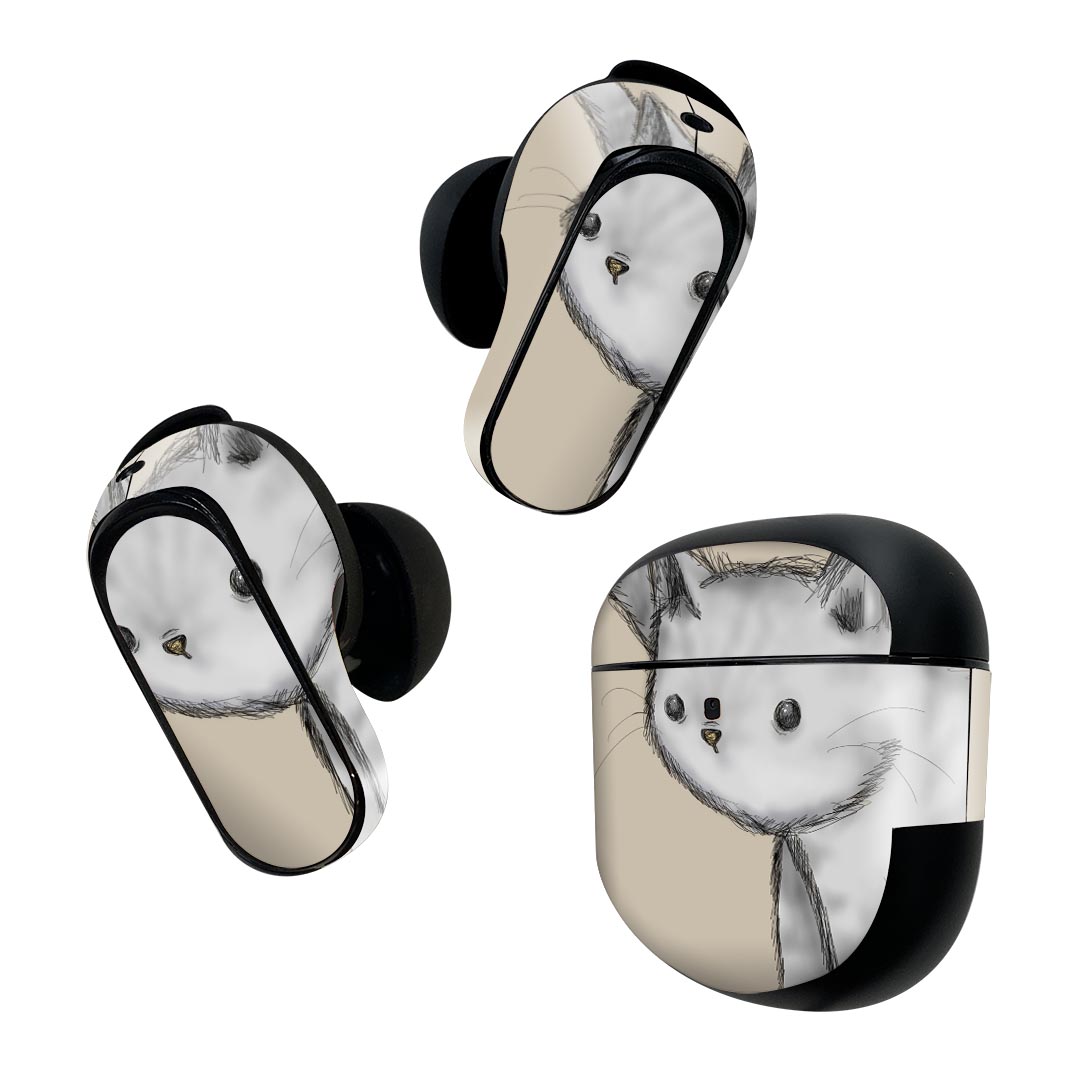 Bose QuietComfort Earbuds II 用 スキンシール ボーズ イヤバッズ2 用　ステッカ...