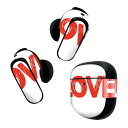 Bose QuietComfort Earbuds II 用 スキンシール ボーズ イヤバッズ2 用 ステッカー 本体3セット ケース1セット 保護 フィルム デコ 文字 英語 love 026220(2)