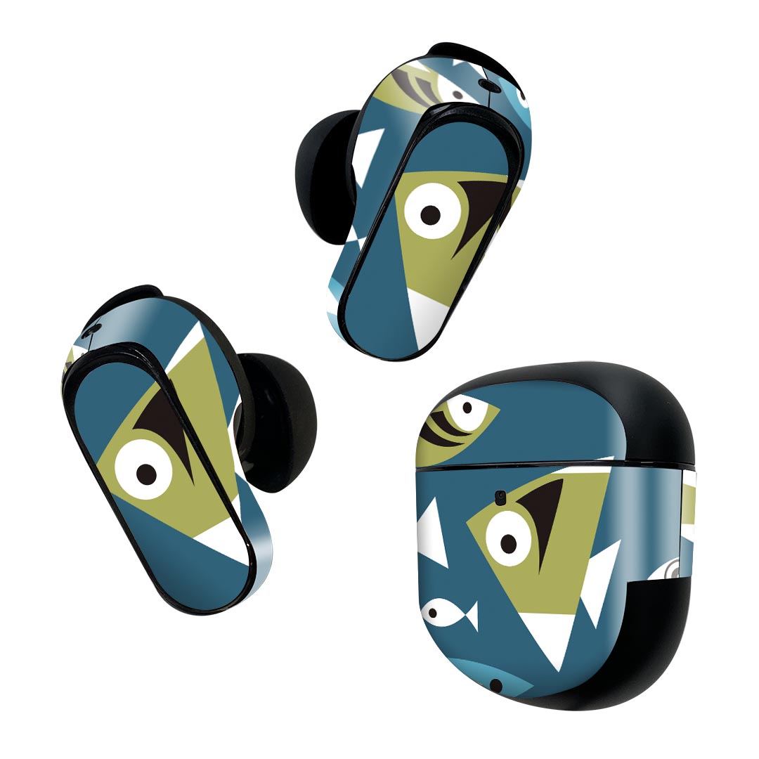 製品名 Bose QuietComfort Earbuds II 専用デザインスキンシール セット内容 Bose QuietComfort Earbuds II 専用シール　イヤホン（左右）3枚、充電ケース用シール 1枚AirPods第3世代専用です。第1?2世代、Proシリーズには対応していません。 商品特徴 再剥離性シートを素材に採用し、細かな位置調整がしやすく貼り直しが容易です。また、エアフリーでもありますので気泡が簡単に逃げるので、キレイに貼ることができます。専用の業務プリンターを使い、商品画像と遜色のない美しい印刷仕上がり。 注意事項 画像はサンプルですので、ご覧の環境によっては多少色味に違いを感じる場合がございます。 イメージと違った、モニターと色味が異なるという理由での交換や返金はご対応出来かねます。スキンシールのみの販売で、機器本体や充電ケース本体は付属しません。シワができた場合、ドライヤーなどで軽く温め、外側に向けてシワを伸ばすように貼ってください。初回貼付時の位置調整や貼り直しは可能ですが、しっかりと押し付けて接着させた後の再剥離、再利用は保証しておりません。また接着部に油分や汚れが付着しますと角の部分は剥がれやすくなりますので、貼付時はあまり触れないようにご注意ください。無地のセミグロスシートにデザインをプリントした商品で、デコなどの加工はございません。 凹凸や光沢があるように見えたり布地や金属を素材にしたように見える商品もありますが、デザインの図版によるものです。印刷時に微妙な画像のズレが生じる場合がございます。ご注文後に1点1点制作する受注生産品の為、不良品以外のご返品や交換は固くお断りします。 商品発送 完全受注生産のハンドメイド商品となりますので、既製品と比べて発送までお時間を頂いています。 基本的に決済確認後2~3営業日、最大で10営業日での発送となります。繁忙期や休業日明けの場合はさらに時間がかかる場合があります。 その際には別途メールにてご連絡致します。メール便の場合、発送日から到着までに2?4日ほどかかる場合が多く、紛失などの保障もご対応できかねます。あらかじめご了承下さい。