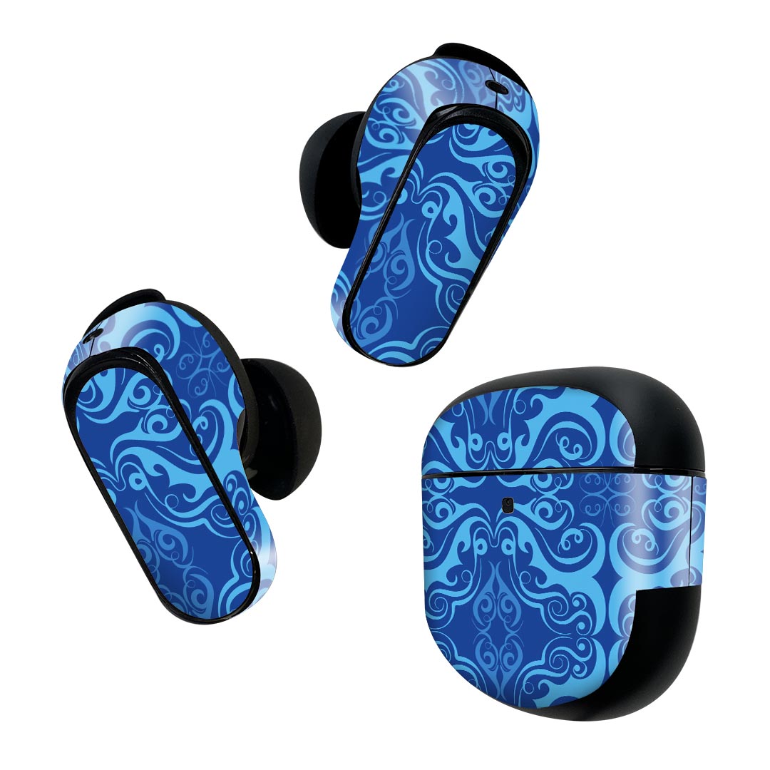 製品名 Bose QuietComfort Earbuds II 専用デザインスキンシール セット内容 Bose QuietComfort Earbuds II 専用シール　イヤホン（左右）3枚、充電ケース用シール 1枚AirPods第3世代専用です。第1?2世代、Proシリーズには対応していません。 商品特徴 再剥離性シートを素材に採用し、細かな位置調整がしやすく貼り直しが容易です。また、エアフリーでもありますので気泡が簡単に逃げるので、キレイに貼ることができます。専用の業務プリンターを使い、商品画像と遜色のない美しい印刷仕上がり。 注意事項 画像はサンプルですので、ご覧の環境によっては多少色味に違いを感じる場合がございます。 イメージと違った、モニターと色味が異なるという理由での交換や返金はご対応出来かねます。スキンシールのみの販売で、機器本体や充電ケース本体は付属しません。シワができた場合、ドライヤーなどで軽く温め、外側に向けてシワを伸ばすように貼ってください。初回貼付時の位置調整や貼り直しは可能ですが、しっかりと押し付けて接着させた後の再剥離、再利用は保証しておりません。また接着部に油分や汚れが付着しますと角の部分は剥がれやすくなりますので、貼付時はあまり触れないようにご注意ください。無地のセミグロスシートにデザインをプリントした商品で、デコなどの加工はございません。 凹凸や光沢があるように見えたり布地や金属を素材にしたように見える商品もありますが、デザインの図版によるものです。印刷時に微妙な画像のズレが生じる場合がございます。ご注文後に1点1点制作する受注生産品の為、不良品以外のご返品や交換は固くお断りします。 商品発送 完全受注生産のハンドメイド商品となりますので、既製品と比べて発送までお時間を頂いています。 基本的に決済確認後2~3営業日、最大で10営業日での発送となります。繁忙期や休業日明けの場合はさらに時間がかかる場合があります。 その際には別途メールにてご連絡致します。メール便の場合、発送日から到着までに2?4日ほどかかる場合が多く、紛失などの保障もご対応できかねます。あらかじめご了承下さい。