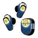 Bose QuietComfort Earbuds II 用 スキンシール ボーズ イヤバッズ2 用 ステッカー 本体3セット ケース1セット 保護 フィルム デコ 月見 うさぎ イラスト 004529