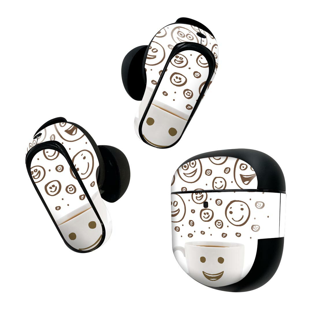Bose QuietComfort Earbuds II 用 スキンシール ボーズ イヤバッズ2 用　ステッカー　本体3セット ケース1セット 保護 フィルム デコ イラスト　キャラクター 004586