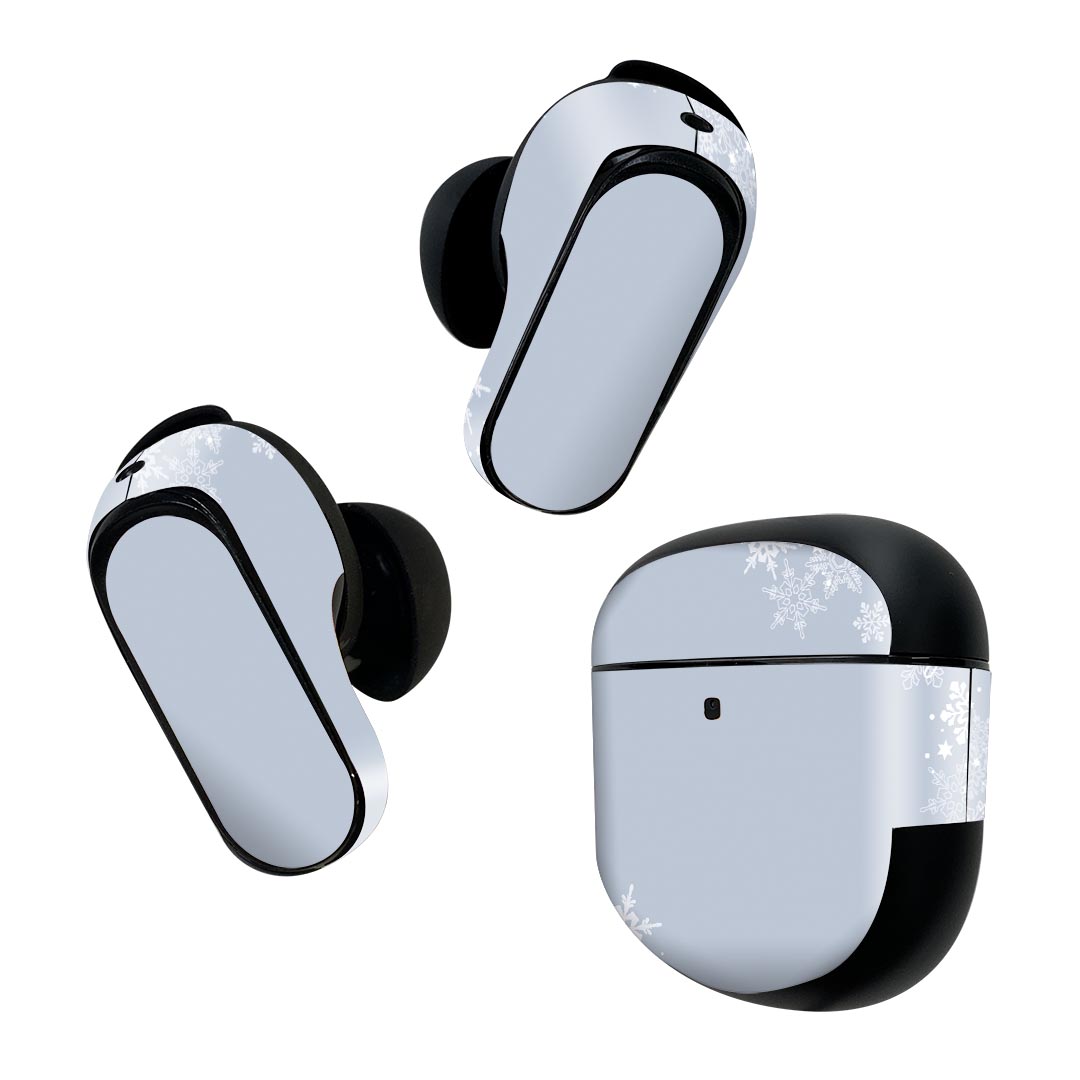 Consumable Goods, Various Parts - Bose QuietComfort Earbuds II 用 スキンシール ボーズ イヤバッズ2 用　ステッカー　本体3セット ケース1セット 保護 フィルム デコ 雪　結晶　シンプル 004709