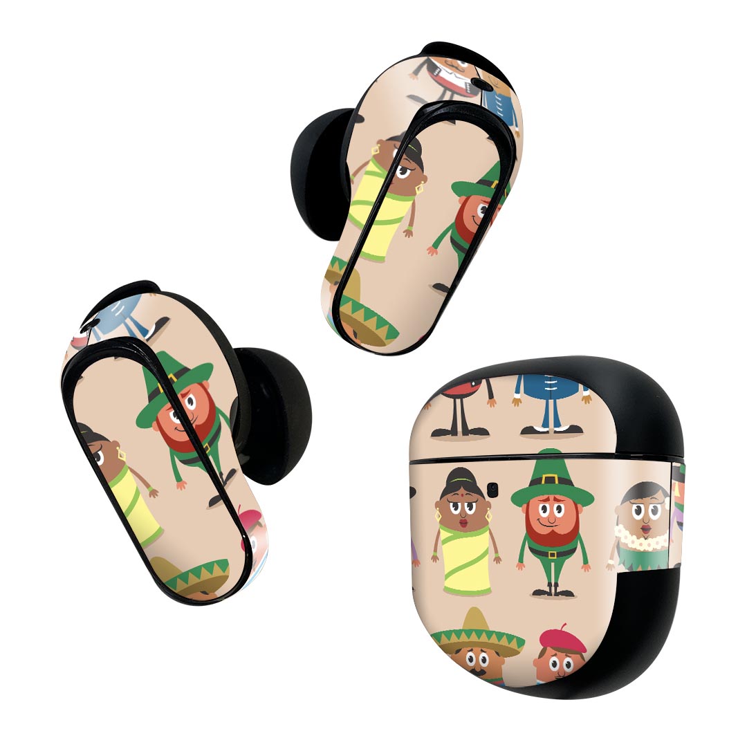 Bose QuietComfort Earbuds II 用 スキンシール ボーズ イヤバッズ2 用　ステッカ...