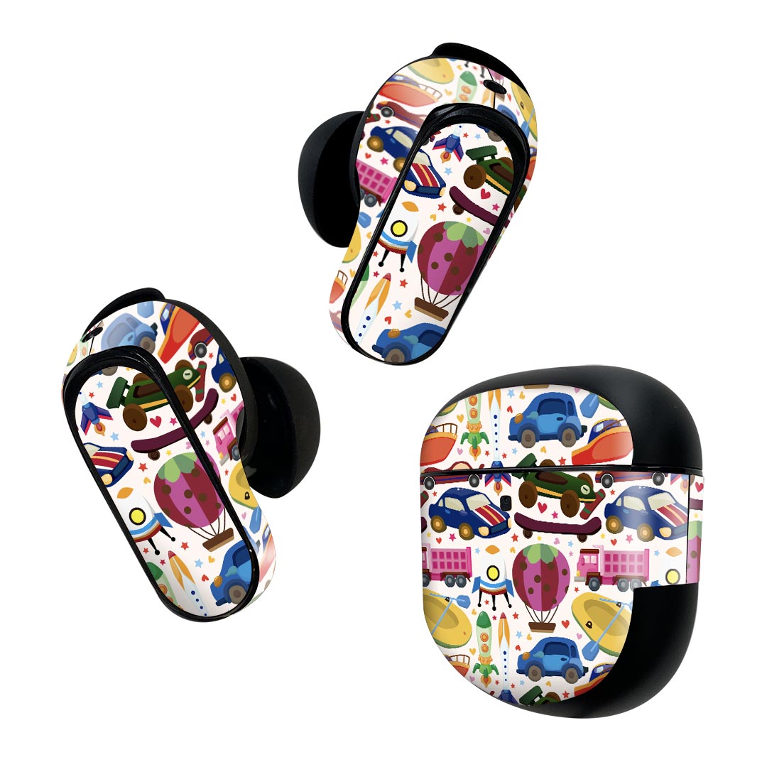 Bose QuietComfort Earbuds II 用 スキンシール ボーズ イヤバッズ2 用　ステッカー　本体3セット ケー..