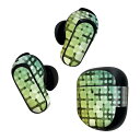 Bose QuietComfort Earbuds II 用 スキンシール ボーズ イヤバッズ2 用 ステッカー 本体3セット ケース1セット 保護 フィルム デコ シンプル 緑 ドット 004913