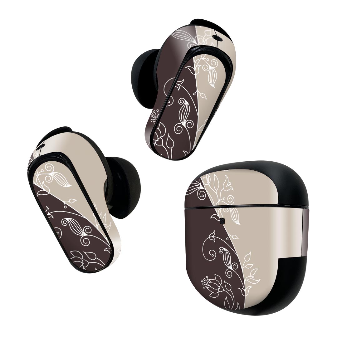 Bose QuietComfort Earbuds II 用 スキンシール ボーズ イヤバッズ2 用　ステッカー　本体3セット ケー..