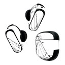Bose QuietComfort Earbuds II 用 スキンシール ボーズ イヤバッズ2 用 ステッカー 本体3セット ケース1セット 保護 フィルム デコ ドレス イラスト ウエディング 005232(2)