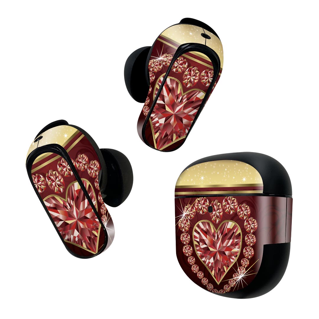 Bose QuietComfort Earbuds II 用 スキンシール ボーズ イヤバッズ2 用　ステッカ...