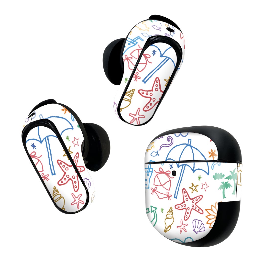 Bose QuietComfort Earbuds II 用 スキンシール ボーズ イヤバッズ2 用　ステッカ...