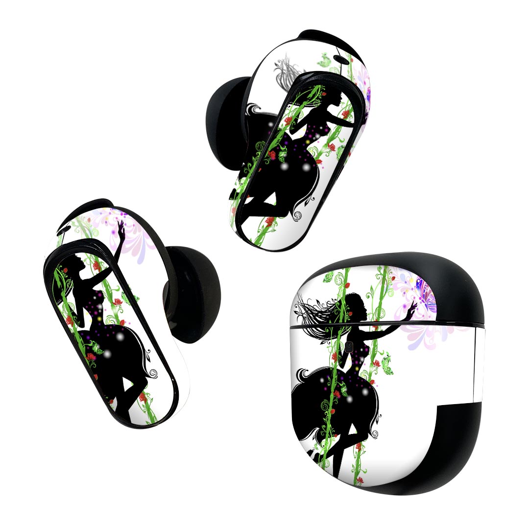 Bose QuietComfort Earbuds II 用 スキンシール ボーズ イヤバッズ2 用　ステッカー　本体3セット ケー..