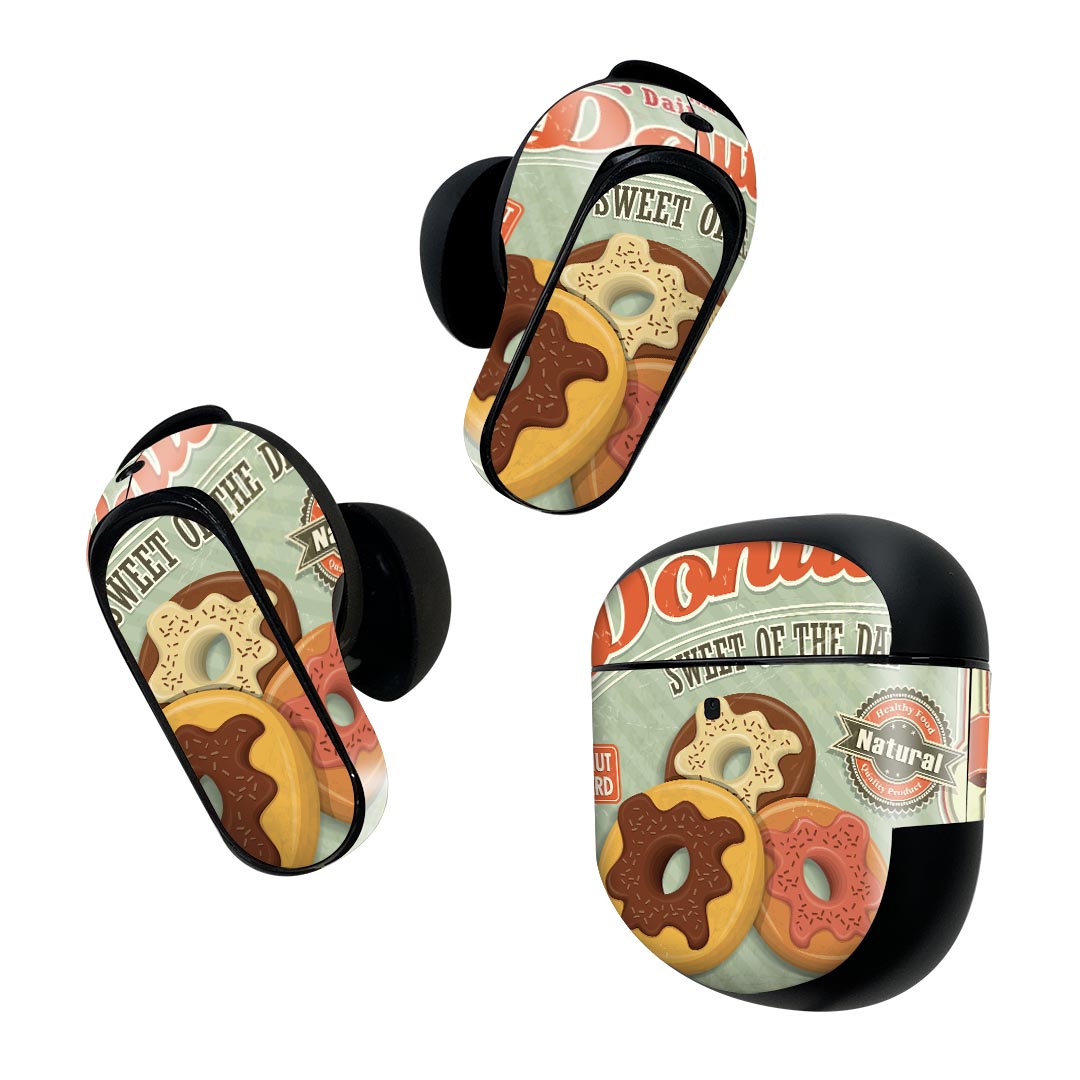 Bose QuietComfort Earbuds II 用 スキンシール ボーズ イヤバッズ2 用　ステッカー　本体3セット ケー..