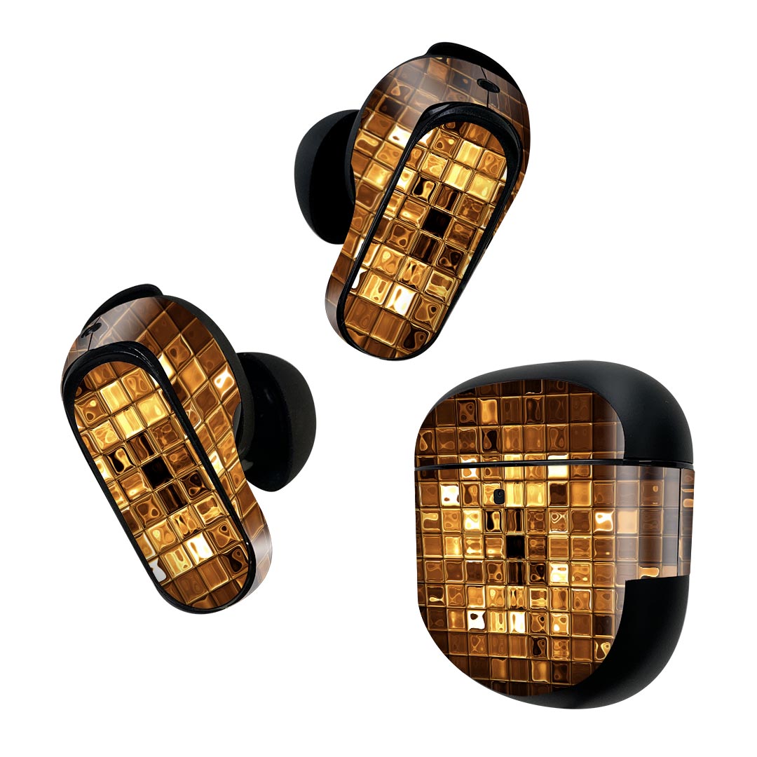 Audio-Visual - Bose QuietComfort Earbuds II 用 スキンシール ボーズ イヤバッズ2 用　ステッカー　本体3セット ケース1セット 保護 フィルム デコ 模様　ガラス 005510