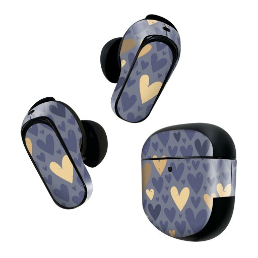 Bose QuietComfort Earbuds II 用 スキンシール ボーズ イヤバッズ2 用 ステッカー 本体3セット ケース1セット 保護 フィルム デコ ハート 模様 005532 Bose QuietComfort Earbuds II 用 スキンシール ボーズ イヤバッズ2 用 ステッカー 本体3セット ケース1セット 保護 フィルム デコ ハート 模様 005532