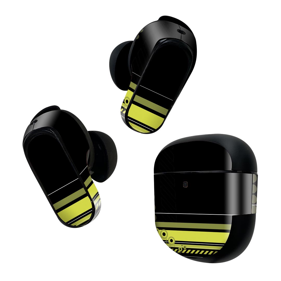 製品名 Bose QuietComfort Earbuds II 専用デザインスキンシール セット内容 Bose QuietComfort Earbuds II 専用シール　イヤホン（左右）3枚、充電ケース用シール 1枚AirPods第3世代専用です。第1?2世代、Proシリーズには対応していません。 商品特徴 再剥離性シートを素材に採用し、細かな位置調整がしやすく貼り直しが容易です。また、エアフリーでもありますので気泡が簡単に逃げるので、キレイに貼ることができます。専用の業務プリンターを使い、商品画像と遜色のない美しい印刷仕上がり。 注意事項 画像はサンプルですので、ご覧の環境によっては多少色味に違いを感じる場合がございます。 イメージと違った、モニターと色味が異なるという理由での交換や返金はご対応出来かねます。スキンシールのみの販売で、機器本体や充電ケース本体は付属しません。シワができた場合、ドライヤーなどで軽く温め、外側に向けてシワを伸ばすように貼ってください。初回貼付時の位置調整や貼り直しは可能ですが、しっかりと押し付けて接着させた後の再剥離、再利用は保証しておりません。また接着部に油分や汚れが付着しますと角の部分は剥がれやすくなりますので、貼付時はあまり触れないようにご注意ください。無地のセミグロスシートにデザインをプリントした商品で、デコなどの加工はございません。 凹凸や光沢があるように見えたり布地や金属を素材にしたように見える商品もありますが、デザインの図版によるものです。印刷時に微妙な画像のズレが生じる場合がございます。ご注文後に1点1点制作する受注生産品の為、不良品以外のご返品や交換は固くお断りします。 商品発送 完全受注生産のハンドメイド商品となりますので、既製品と比べて発送までお時間を頂いています。 基本的に決済確認後2~3営業日、最大で10営業日での発送となります。繁忙期や休業日明けの場合はさらに時間がかかる場合があります。 その際には別途メールにてご連絡致します。メール便の場合、発送日から到着までに2?4日ほどかかる場合が多く、紛失などの保障もご対応できかねます。あらかじめご了承下さい。