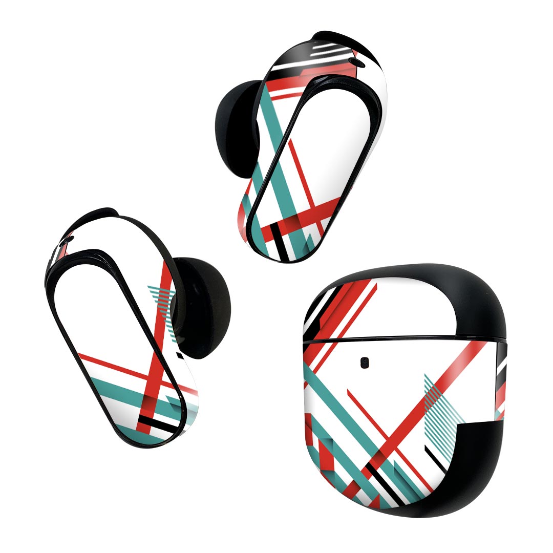 Consumable Goods, Various Parts - Bose QuietComfort Earbuds II 用 スキンシール ボーズ イヤバッズ2 用　ステッカー　本体3セット ケース1セット 保護 フィルム デコ カラフル　デザイン 005865