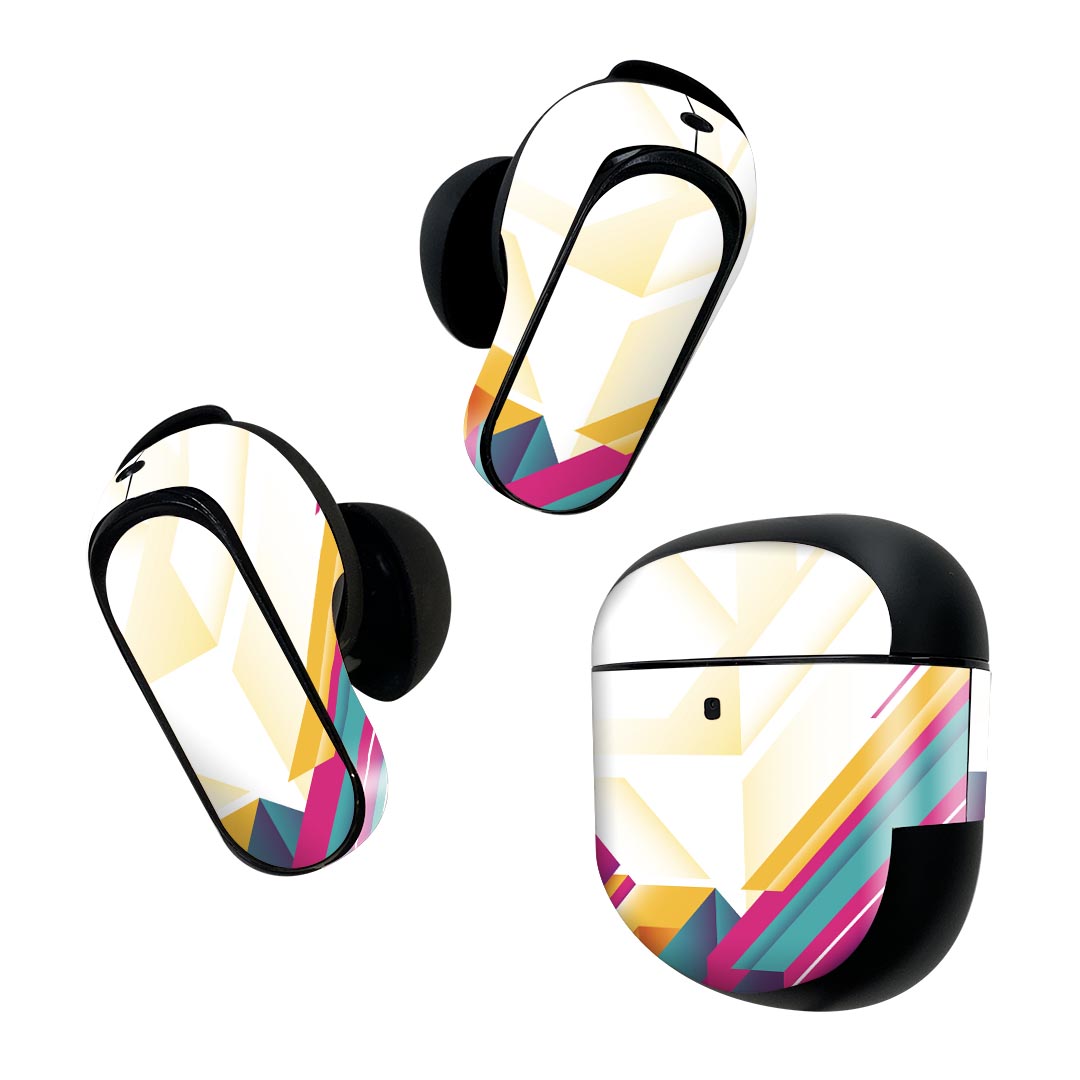 製品名 Bose QuietComfort Earbuds II 専用デザインスキンシール セット内容 Bose QuietComfort Earbuds II 専用シール　イヤホン（左右）3枚、充電ケース用シール 1枚AirPods第3世代専用です。第1?2世代、Proシリーズには対応していません。 商品特徴 再剥離性シートを素材に採用し、細かな位置調整がしやすく貼り直しが容易です。また、エアフリーでもありますので気泡が簡単に逃げるので、キレイに貼ることができます。専用の業務プリンターを使い、商品画像と遜色のない美しい印刷仕上がり。 注意事項 画像はサンプルですので、ご覧の環境によっては多少色味に違いを感じる場合がございます。 イメージと違った、モニターと色味が異なるという理由での交換や返金はご対応出来かねます。スキンシールのみの販売で、機器本体や充電ケース本体は付属しません。シワができた場合、ドライヤーなどで軽く温め、外側に向けてシワを伸ばすように貼ってください。初回貼付時の位置調整や貼り直しは可能ですが、しっかりと押し付けて接着させた後の再剥離、再利用は保証しておりません。また接着部に油分や汚れが付着しますと角の部分は剥がれやすくなりますので、貼付時はあまり触れないようにご注意ください。無地のセミグロスシートにデザインをプリントした商品で、デコなどの加工はございません。 凹凸や光沢があるように見えたり布地や金属を素材にしたように見える商品もありますが、デザインの図版によるものです。印刷時に微妙な画像のズレが生じる場合がございます。ご注文後に1点1点制作する受注生産品の為、不良品以外のご返品や交換は固くお断りします。 商品発送 完全受注生産のハンドメイド商品となりますので、既製品と比べて発送までお時間を頂いています。 基本的に決済確認後2~3営業日、最大で10営業日での発送となります。繁忙期や休業日明けの場合はさらに時間がかかる場合があります。 その際には別途メールにてご連絡致します。メール便の場合、発送日から到着までに2?4日ほどかかる場合が多く、紛失などの保障もご対応できかねます。あらかじめご了承下さい。