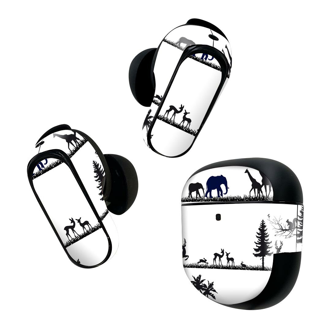 Bose QuietComfort Earbuds II 用 スキンシール ボーズ イヤバッズ2 用　ステッカ...