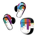 Bose QuietComfort Earbuds II 用 スキンシール ボーズ イヤバッズ2 用 ステッカー 本体3セット ケース1セット 保護 フィルム デコ レインボー インク ペンキ 005910