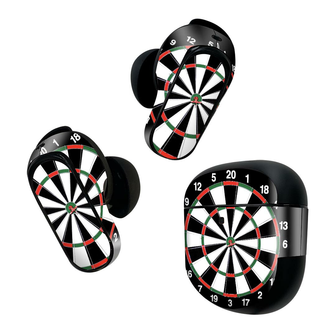楽天スマコレBose QuietComfort Earbuds II 用 スキンシール ボーズ イヤバッズ2 用　ステッカー　本体3セット ケース1セット 保護 フィルム デコ ダーツ　ゲーム 005924