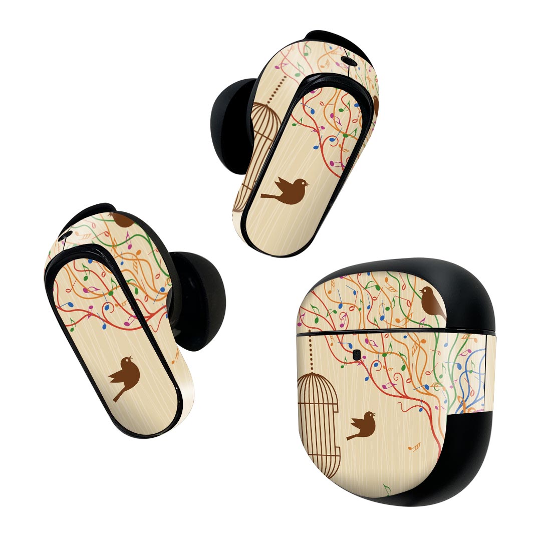 Bose QuietComfort Earbuds II 用 スキンシール ボーズ イヤバッズ2 用　ステッカ...