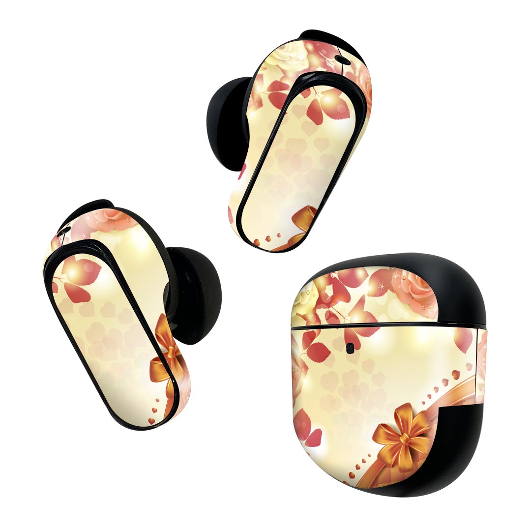 Bose QuietComfort Earbuds II 用 スキンシール ボーズ イヤバッズ2 用　ステッカー　本体3セット ケー..