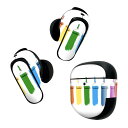Bose QuietComfort Earbuds II 用 スキンシール ボーズ イヤバッズ2 用 ステッカー 本体3セット ケース1セット 保護 フィルム デコ レインボー インク ペンキ 006035