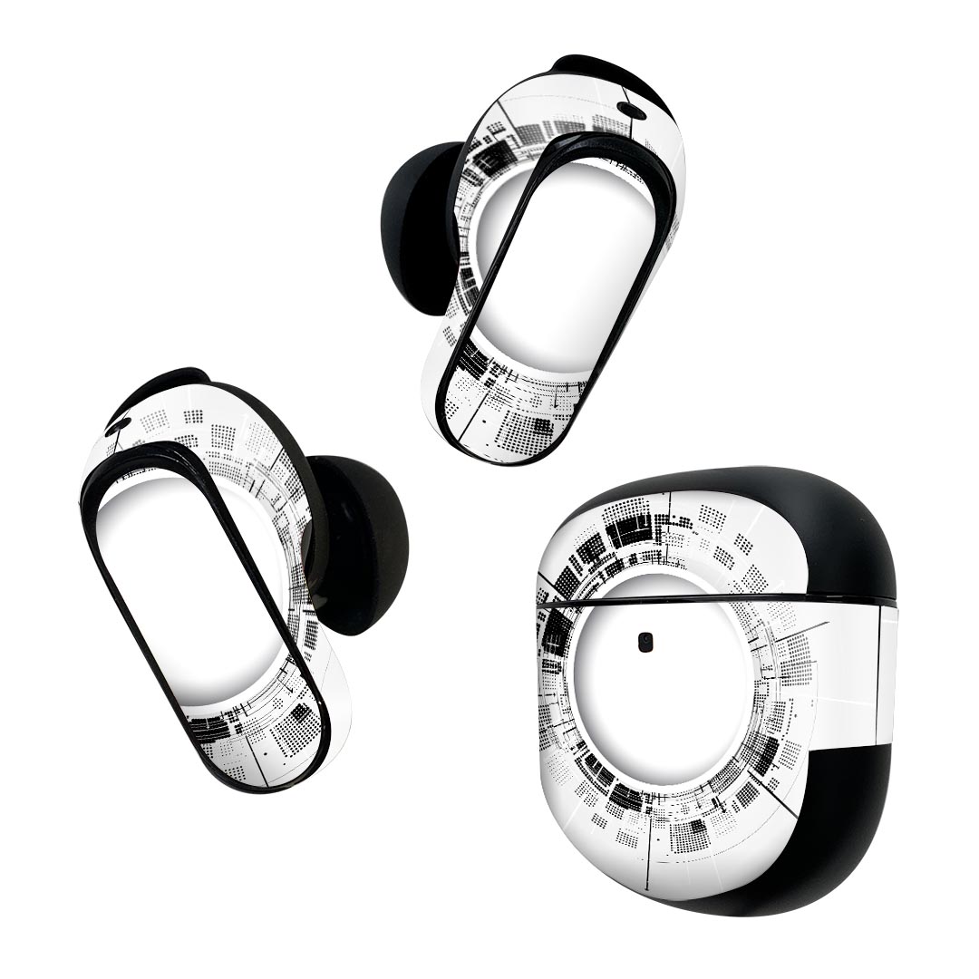 製品名 Bose QuietComfort Earbuds II 専用デザインスキンシール セット内容 Bose QuietComfort Earbuds II 専用シール　イヤホン（左右）3枚、充電ケース用シール 1枚AirPods第3世代専用です。第1?2世代、Proシリーズには対応していません。 商品特徴 再剥離性シートを素材に採用し、細かな位置調整がしやすく貼り直しが容易です。また、エアフリーでもありますので気泡が簡単に逃げるので、キレイに貼ることができます。専用の業務プリンターを使い、商品画像と遜色のない美しい印刷仕上がり。 注意事項 画像はサンプルですので、ご覧の環境によっては多少色味に違いを感じる場合がございます。 イメージと違った、モニターと色味が異なるという理由での交換や返金はご対応出来かねます。スキンシールのみの販売で、機器本体や充電ケース本体は付属しません。シワができた場合、ドライヤーなどで軽く温め、外側に向けてシワを伸ばすように貼ってください。初回貼付時の位置調整や貼り直しは可能ですが、しっかりと押し付けて接着させた後の再剥離、再利用は保証しておりません。また接着部に油分や汚れが付着しますと角の部分は剥がれやすくなりますので、貼付時はあまり触れないようにご注意ください。無地のセミグロスシートにデザインをプリントした商品で、デコなどの加工はございません。 凹凸や光沢があるように見えたり布地や金属を素材にしたように見える商品もありますが、デザインの図版によるものです。印刷時に微妙な画像のズレが生じる場合がございます。ご注文後に1点1点制作する受注生産品の為、不良品以外のご返品や交換は固くお断りします。 商品発送 完全受注生産のハンドメイド商品となりますので、既製品と比べて発送までお時間を頂いています。 基本的に決済確認後2~3営業日、最大で10営業日での発送となります。繁忙期や休業日明けの場合はさらに時間がかかる場合があります。 その際には別途メールにてご連絡致します。メール便の場合、発送日から到着までに2?4日ほどかかる場合が多く、紛失などの保障もご対応できかねます。あらかじめご了承下さい。
