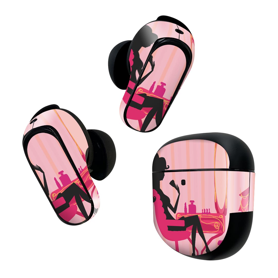 Bose QuietComfort Earbuds II 用 スキンシール ボーズ イヤバッズ2 用　ステッカー　本体3セット ケー..