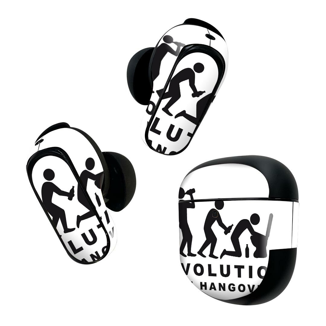 Bose QuietComfort Earbuds II 用 スキンシール ボーズ イヤバッズ2 用　ステッカー　本体3セット ケー..