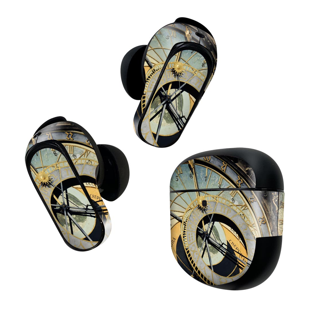 Bose QuietComfort Earbuds II 用 スキンシール ボーズ イヤバッズ2 用　ステッカー　本体3セット ケース1セット 保護 フィルム デコ 写真　時計 006276