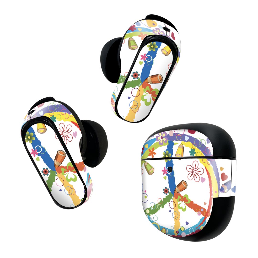 Bose QuietComfort Earbuds II 用 スキンシール ボーズ イヤバッズ2 用　ステッカ...