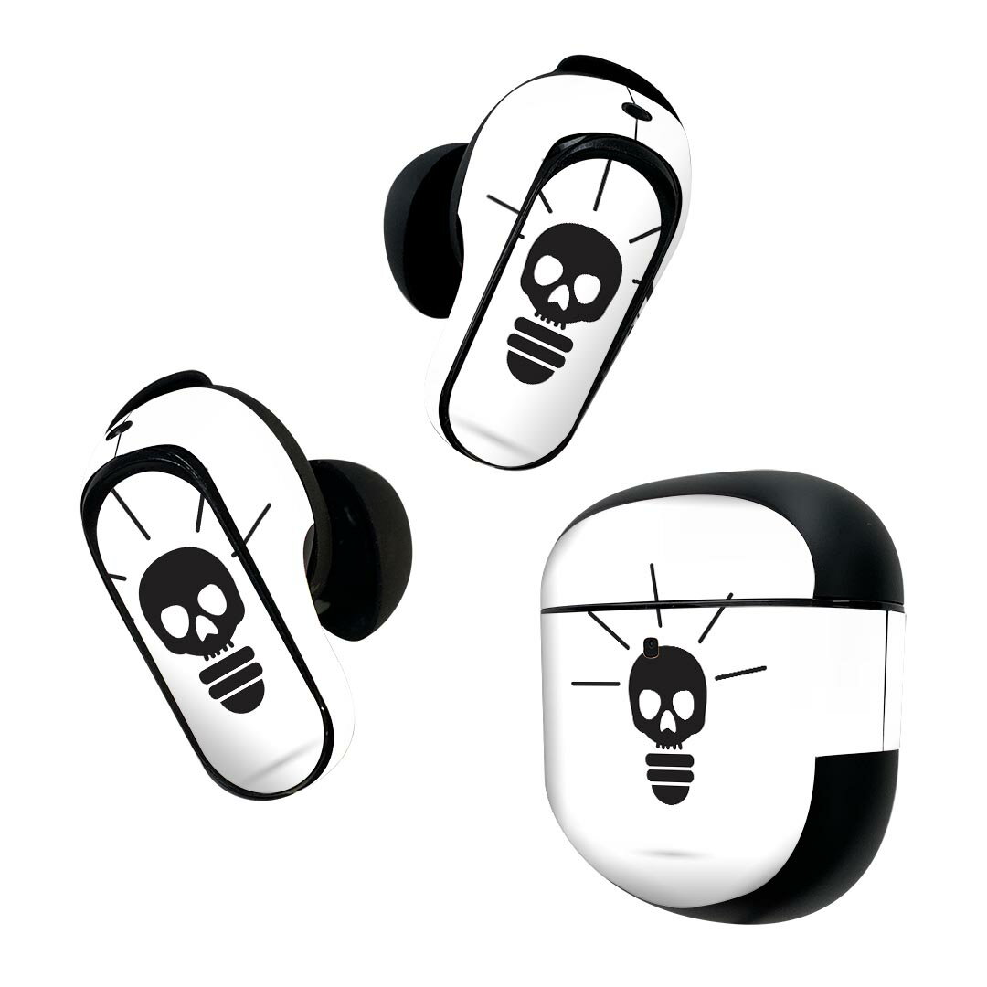 製品名 Bose QuietComfort Earbuds II 専用デザインスキンシール セット内容 Bose QuietComfort Earbuds II 専用シール　イヤホン（左右）3枚、充電ケース用シール 1枚AirPods第3世代専用です。第1?2世代、Proシリーズには対応していません。 商品特徴 再剥離性シートを素材に採用し、細かな位置調整がしやすく貼り直しが容易です。また、エアフリーでもありますので気泡が簡単に逃げるので、キレイに貼ることができます。専用の業務プリンターを使い、商品画像と遜色のない美しい印刷仕上がり。 注意事項 画像はサンプルですので、ご覧の環境によっては多少色味に違いを感じる場合がございます。 イメージと違った、モニターと色味が異なるという理由での交換や返金はご対応出来かねます。スキンシールのみの販売で、機器本体や充電ケース本体は付属しません。シワができた場合、ドライヤーなどで軽く温め、外側に向けてシワを伸ばすように貼ってください。初回貼付時の位置調整や貼り直しは可能ですが、しっかりと押し付けて接着させた後の再剥離、再利用は保証しておりません。また接着部に油分や汚れが付着しますと角の部分は剥がれやすくなりますので、貼付時はあまり触れないようにご注意ください。無地のセミグロスシートにデザインをプリントした商品で、デコなどの加工はございません。 凹凸や光沢があるように見えたり布地や金属を素材にしたように見える商品もありますが、デザインの図版によるものです。印刷時に微妙な画像のズレが生じる場合がございます。ご注文後に1点1点制作する受注生産品の為、不良品以外のご返品や交換は固くお断りします。 商品発送 完全受注生産のハンドメイド商品となりますので、既製品と比べて発送までお時間を頂いています。 基本的に決済確認後2~3営業日、最大で10営業日での発送となります。繁忙期や休業日明けの場合はさらに時間がかかる場合があります。 その際には別途メールにてご連絡致します。メール便の場合、発送日から到着までに2?4日ほどかかる場合が多く、紛失などの保障もご対応できかねます。あらかじめご了承下さい。