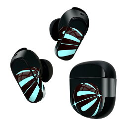 Bose QuietComfort Earbuds II 用 スキンシール ボーズ イヤバッズ2 用　ステッカー　本体3セット ケース1セット 保護 フィルム デコ 水色　黒　ブラック 006580