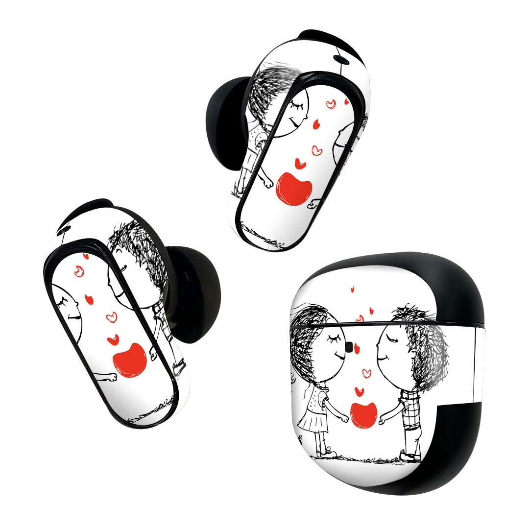 製品名 Bose QuietComfort Earbuds II 専用デザインスキンシール セット内容 Bose QuietComfort Earbuds II 専用シール　イヤホン（左右）3枚、充電ケース用シール 1枚AirPods第3世代専用です。第1?2世代、Proシリーズには対応していません。 商品特徴 再剥離性シートを素材に採用し、細かな位置調整がしやすく貼り直しが容易です。また、エアフリーでもありますので気泡が簡単に逃げるので、キレイに貼ることができます。専用の業務プリンターを使い、商品画像と遜色のない美しい印刷仕上がり。 注意事項 画像はサンプルですので、ご覧の環境によっては多少色味に違いを感じる場合がございます。 イメージと違った、モニターと色味が異なるという理由での交換や返金はご対応出来かねます。スキンシールのみの販売で、機器本体や充電ケース本体は付属しません。シワができた場合、ドライヤーなどで軽く温め、外側に向けてシワを伸ばすように貼ってください。初回貼付時の位置調整や貼り直しは可能ですが、しっかりと押し付けて接着させた後の再剥離、再利用は保証しておりません。また接着部に油分や汚れが付着しますと角の部分は剥がれやすくなりますので、貼付時はあまり触れないようにご注意ください。無地のセミグロスシートにデザインをプリントした商品で、デコなどの加工はございません。 凹凸や光沢があるように見えたり布地や金属を素材にしたように見える商品もありますが、デザインの図版によるものです。印刷時に微妙な画像のズレが生じる場合がございます。ご注文後に1点1点制作する受注生産品の為、不良品以外のご返品や交換は固くお断りします。 商品発送 完全受注生産のハンドメイド商品となりますので、既製品と比べて発送までお時間を頂いています。 基本的に決済確認後2~3営業日、最大で10営業日での発送となります。繁忙期や休業日明けの場合はさらに時間がかかる場合があります。 その際には別途メールにてご連絡致します。メール便の場合、発送日から到着までに2?4日ほどかかる場合が多く、紛失などの保障もご対応できかねます。あらかじめご了承下さい。