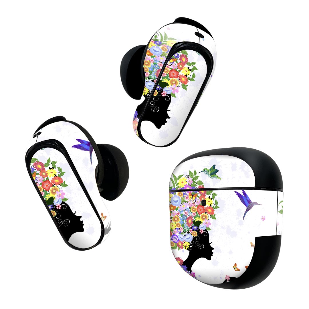 Bose QuietComfort Earbuds II 用 スキンシール ボーズ イヤバッズ2 用　ステッカ...