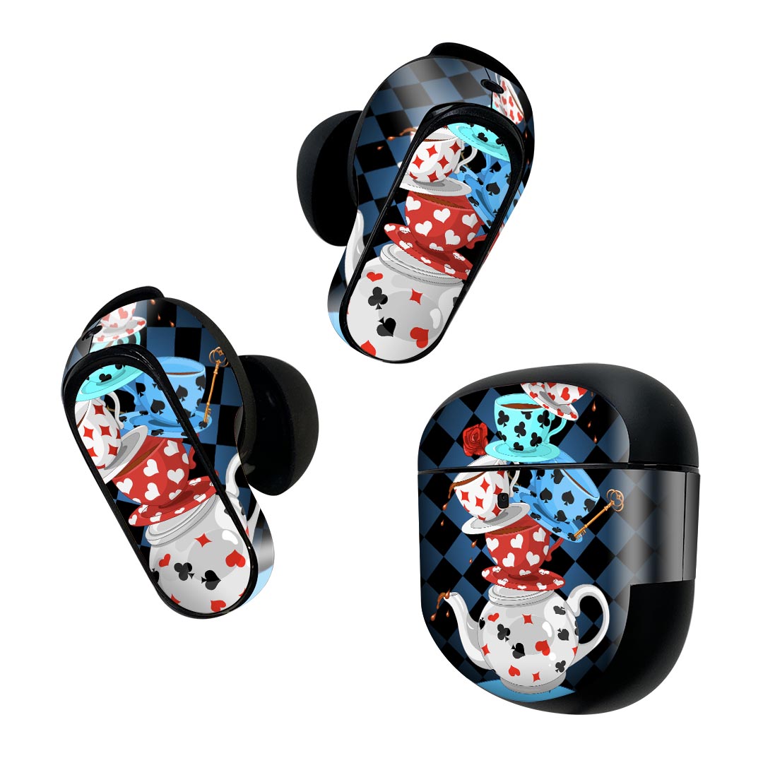 Bose QuietComfort Earbuds II 用 スキンシール ボーズ イヤバッズ2 用　ステッカー　本体3セット ケー..