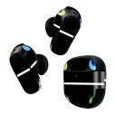 Bose QuietComfort Earbuds II 用 スキンシール ボーズ イヤバッズ2 用 ステッカー 本体3セット ケース1セット 保護 フィルム デコ ネコ 目 瞳 006951(2)