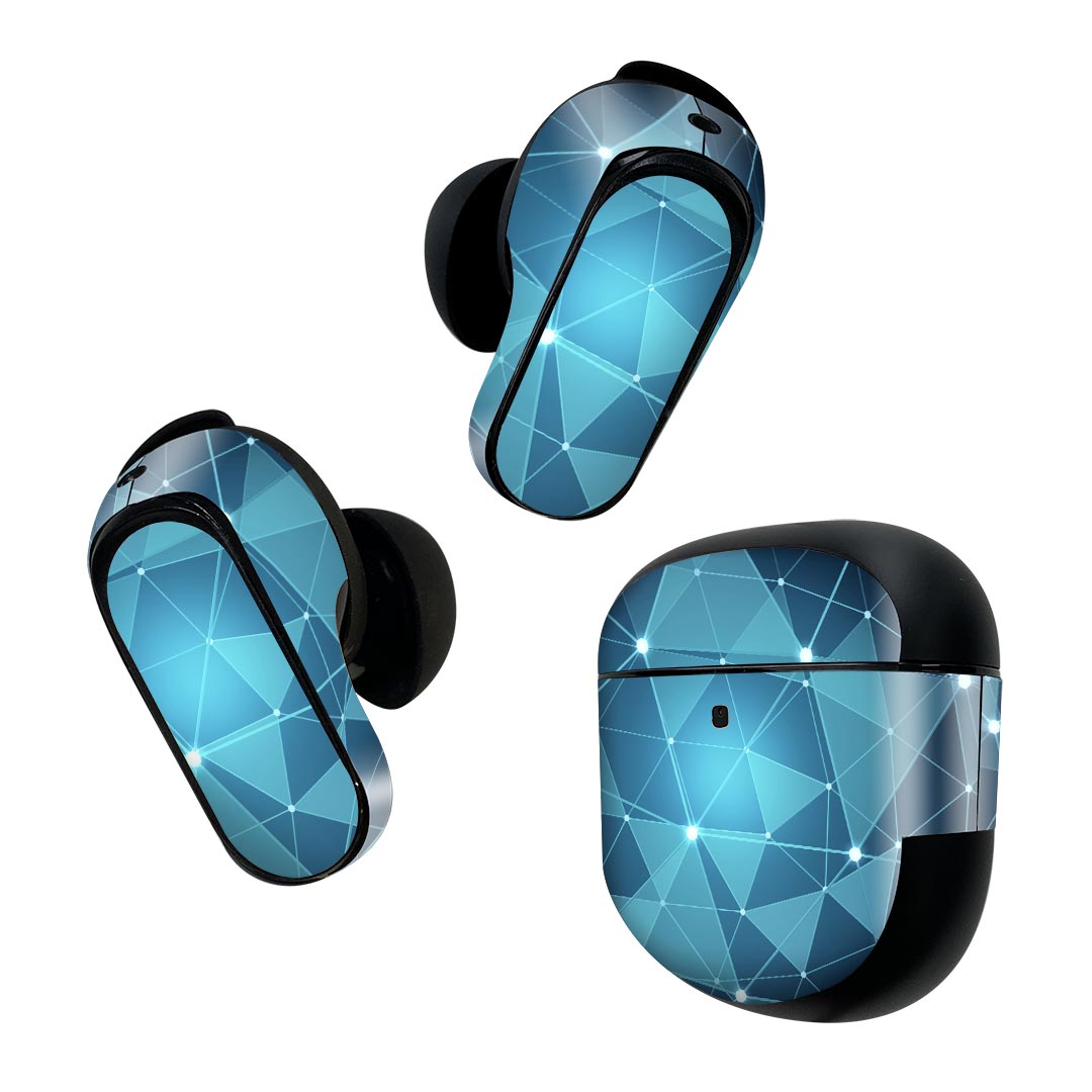 Bose QuietComfort Earbuds II 用 スキンシール ボーズ イヤバッズ2 用　ステッカー　本体3セット ケー..