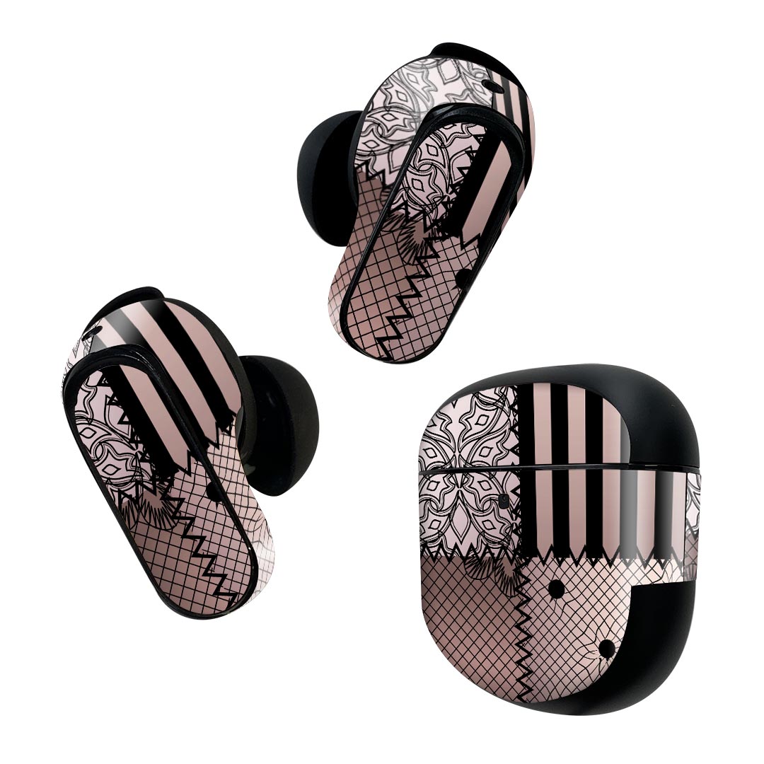 Bose QuietComfort Earbuds II 用 スキンシール ボーズ イヤバッズ2 用　ステッカー　本体3セット ケー..