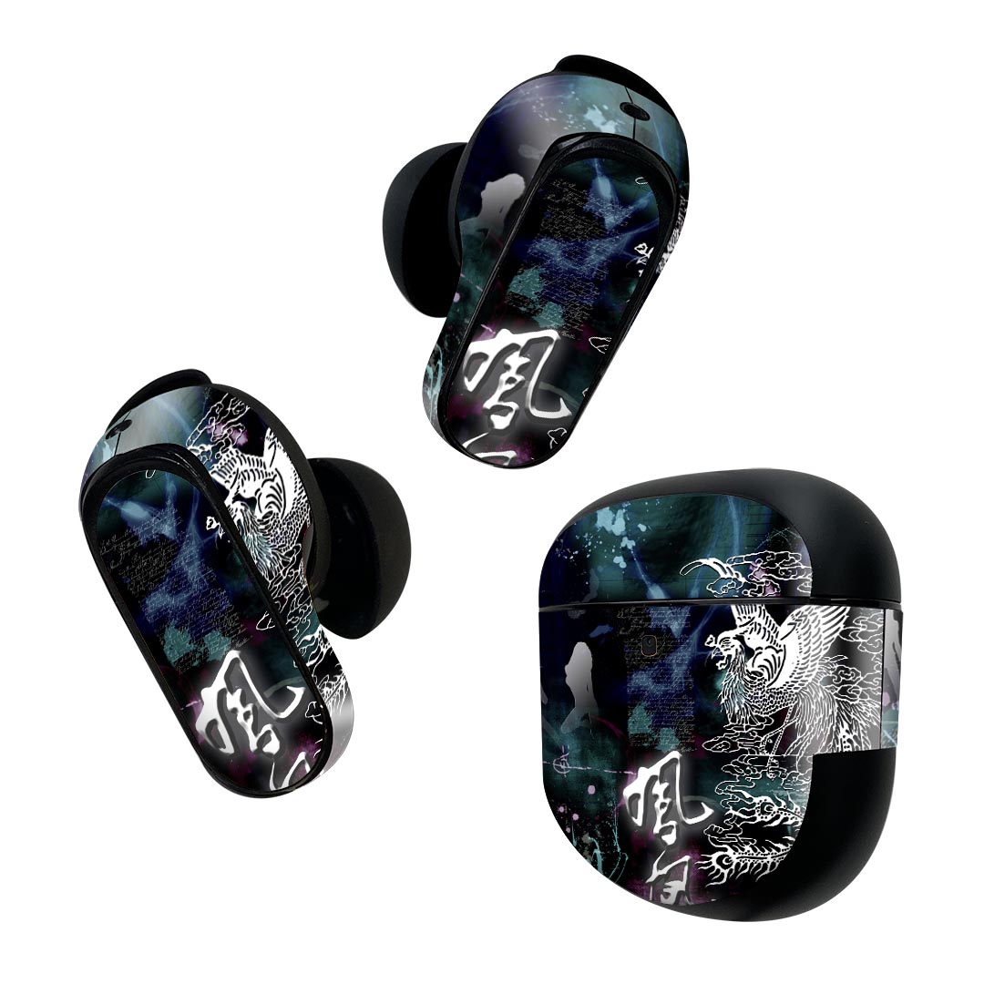Bose QuietComfort Earbuds II 用 スキンシール ボーズ イヤバッズ2 用　ステッカ...
