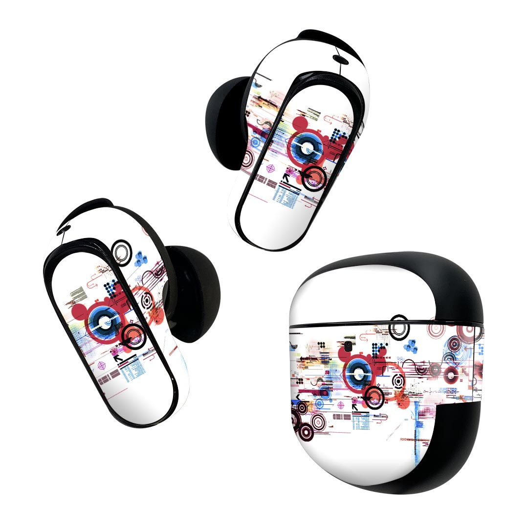 製品名 Bose QuietComfort Earbuds II 専用デザインスキンシール セット内容 Bose QuietComfort Earbuds II 専用シール　イヤホン（左右）3枚、充電ケース用シール 1枚AirPods第3世...