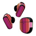 Bose QuietComfort Earbuds II 用 スキンシール ボーズ イヤバッズ2 用 ステッカー 本体3セット ケース1セット 保護 フィルム デコ レインボー ストライプ 007235