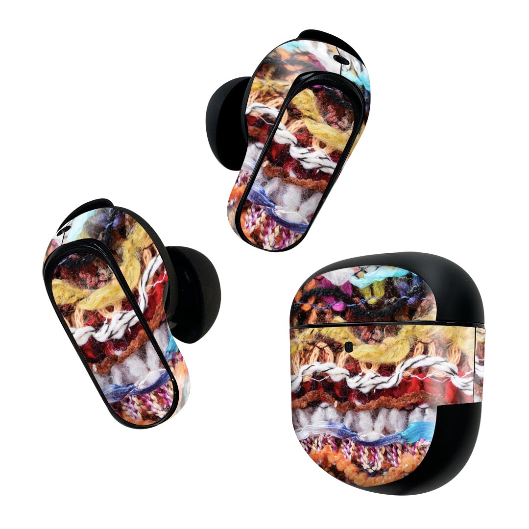 Bose QuietComfort Earbuds II 用 スキンシール ボーズ イヤバッズ2 用　ステッカー　本体3セット ケー..